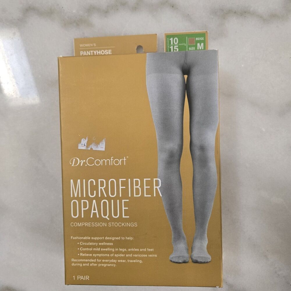 Dr Comfort Opaque 1015 Mmhg Pantyhose Beige Compression Stockings Size M Dr Comfort Opaque 1015 Mmhg Pantyhose Beige Compression Stockings Size M